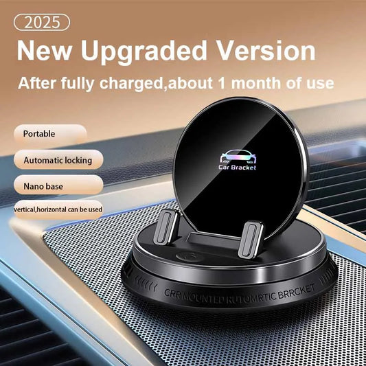 Electric Auto Scal Car Mobile Phone Holder Car Mount Cell Phone Holder Support For Car,360° Rotatable Dashboard With TouchButton