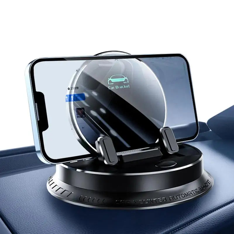 Electric Auto Scal Car Mobile Phone Holder Car Mount Cell Phone Holder Support For Car,360° Rotatable Dashboard With TouchButton