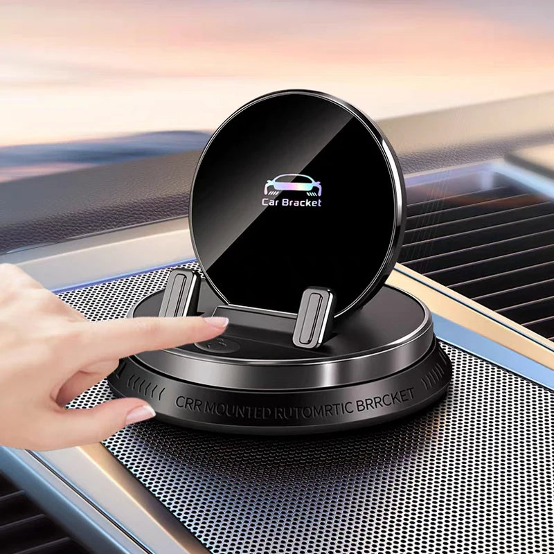 Electric Auto Scal Car Mobile Phone Holder Car Mount Cell Phone Holder Support For Car,360° Rotatable Dashboard With TouchButton