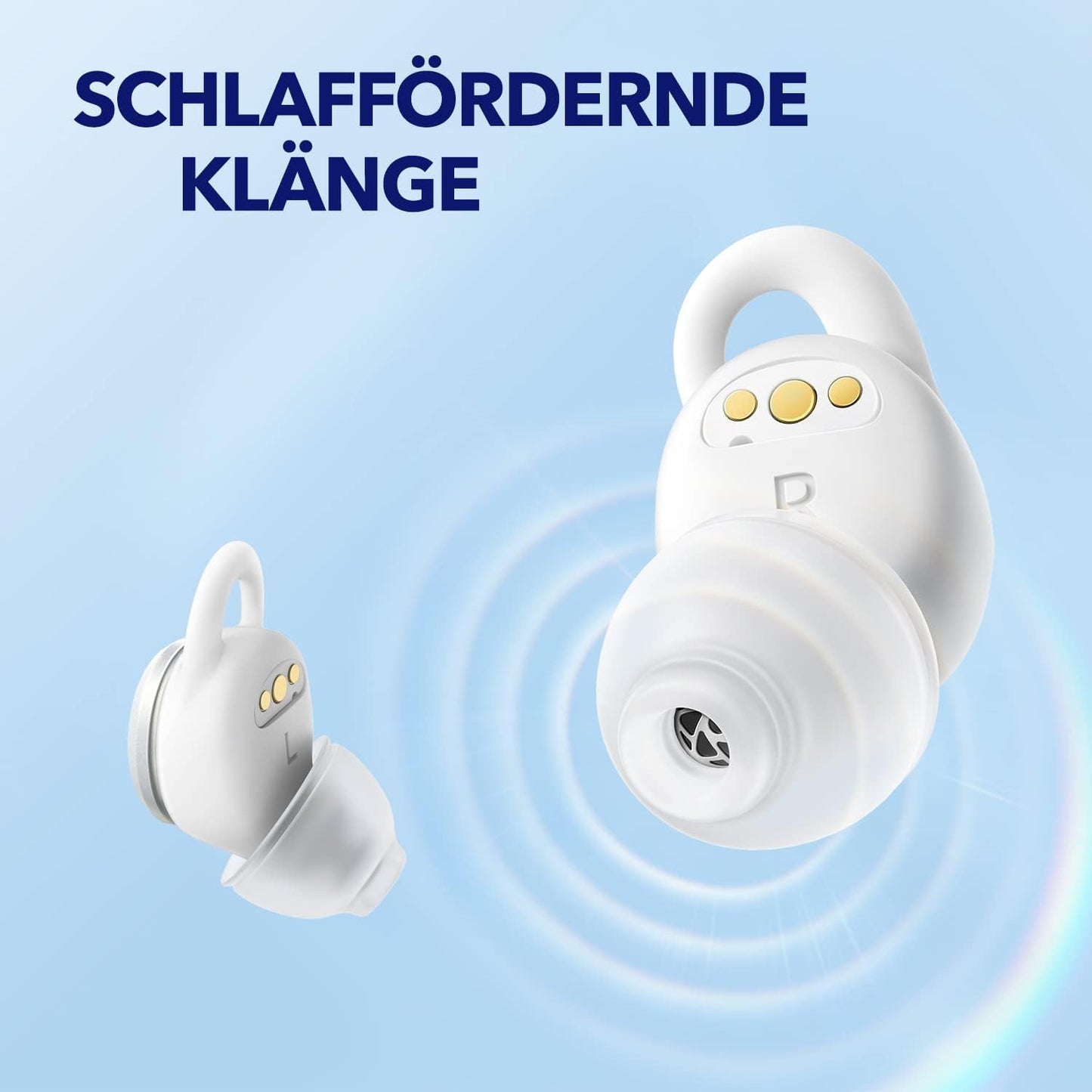 Soundcore by Anker, Sleep A10 Bluetooth Sleep Earbuds, hörlurar för sömn med passiv brusreducering, Bluetooth 5.2, för sömnljud (renoverad)