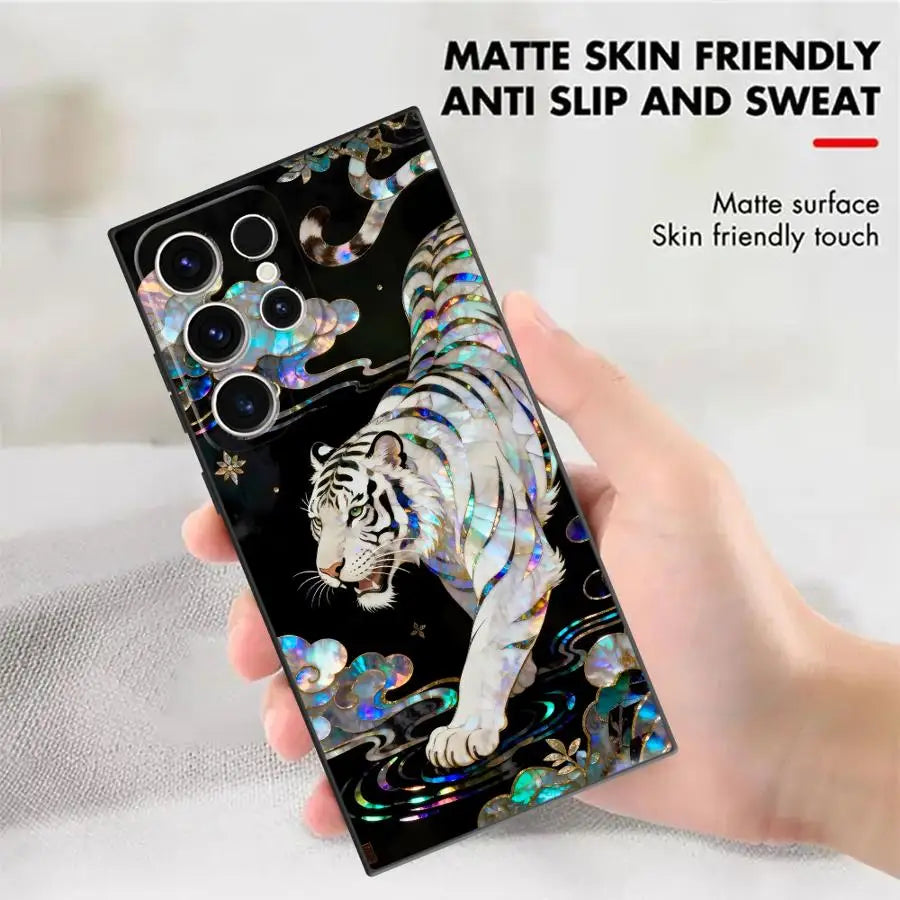 Case for Samsung Galaxy S26 S20 S23 S24 Plus Note 20 Ultra 8 9 10 S10 S9 S21 FE S25 Ultra Funda Phone Cover Clouds Dragon Tiger