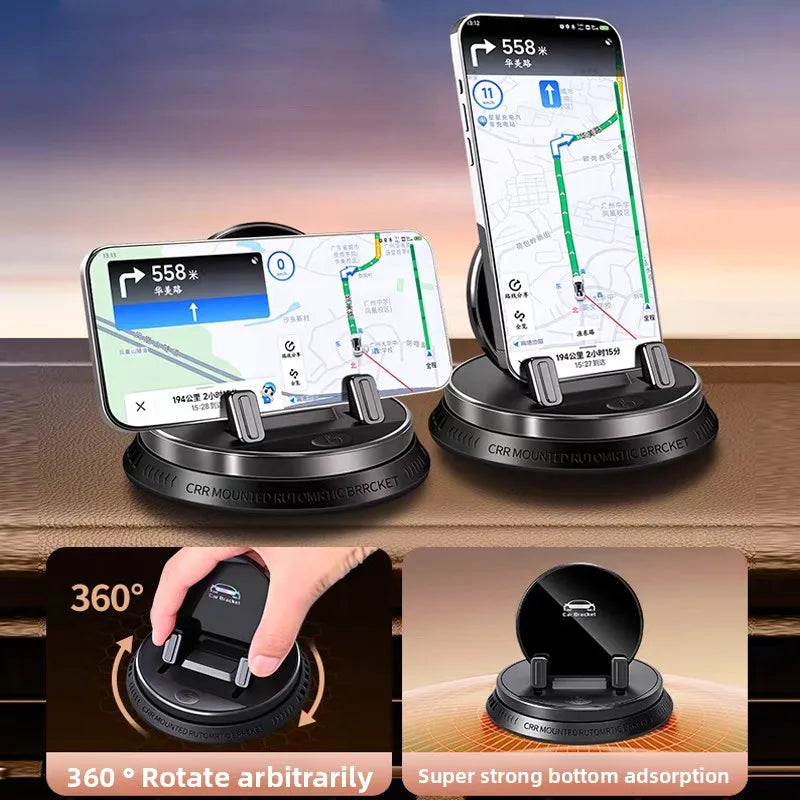 Electric Auto Scal Car Mobile Phone Holder Car Mount Cell Phone Holder Support For Car,360° Rotatable Dashboard With TouchButton
