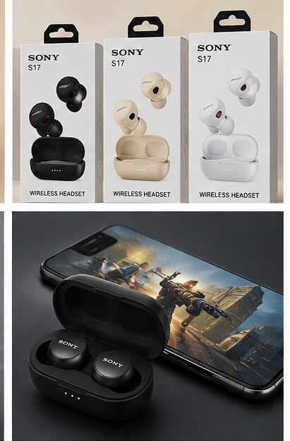 SONY S17 Bluetooth-headset – Trådlösa sporthörlurar in-ear med HiFi-stereoljud