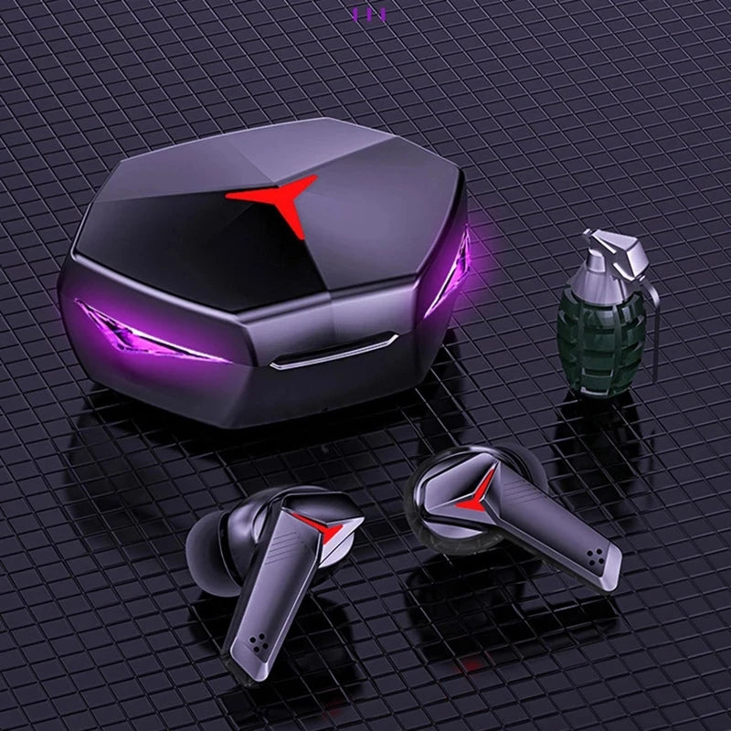 T33 TWS Gaming Headsets Low Latency Bluetooth Earphones Stereo Wireless 5.2 Noise Cancellation Touch Control Headphones