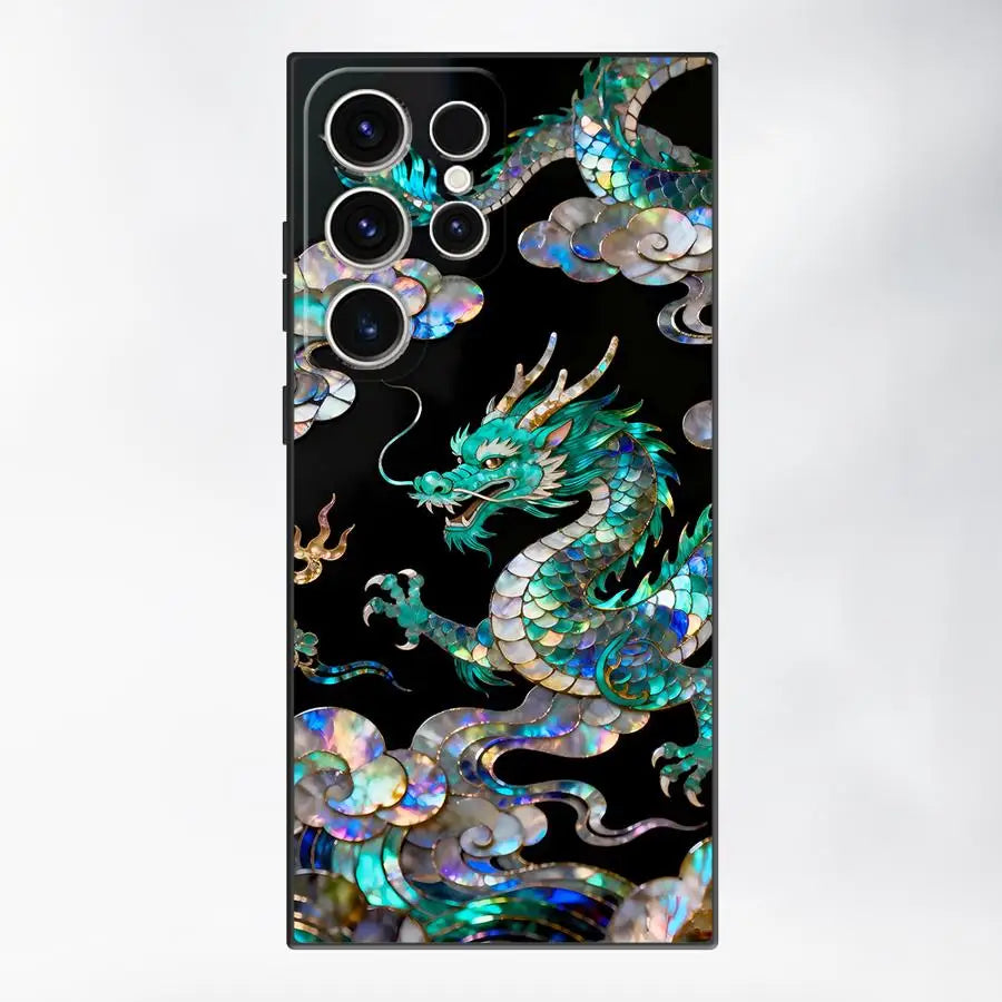 Case for Samsung Galaxy S26 S20 S23 S24 Plus Note 20 Ultra 8 9 10 S10 S9 S21 FE S25 Ultra Funda Phone Cover Clouds Dragon Tiger
