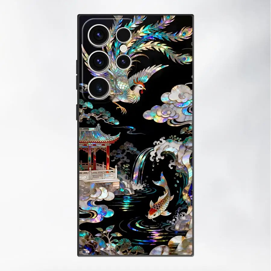 Case for Samsung Galaxy S26 S20 S23 S24 Plus Note 20 Ultra 8 9 10 S10 S9 S21 FE S25 Ultra Funda Phone Cover Clouds Dragon Tiger